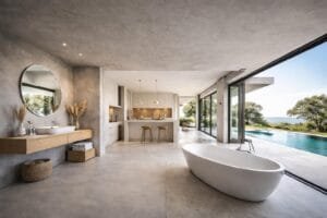 Microcemento aplicado por Montiel Teixidó en un diseño armonioso