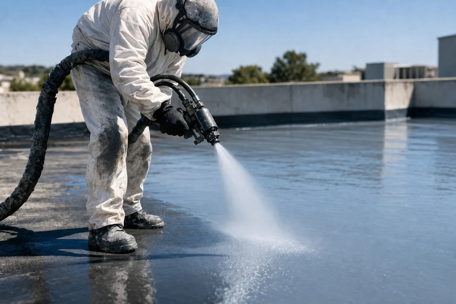 Aplicación de poliurea para impermeabilizar por Montiel Teixidó